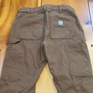 CARHARTT 6 Short Brown Rugged Flex Relaxed Fit Canvas Work Pants